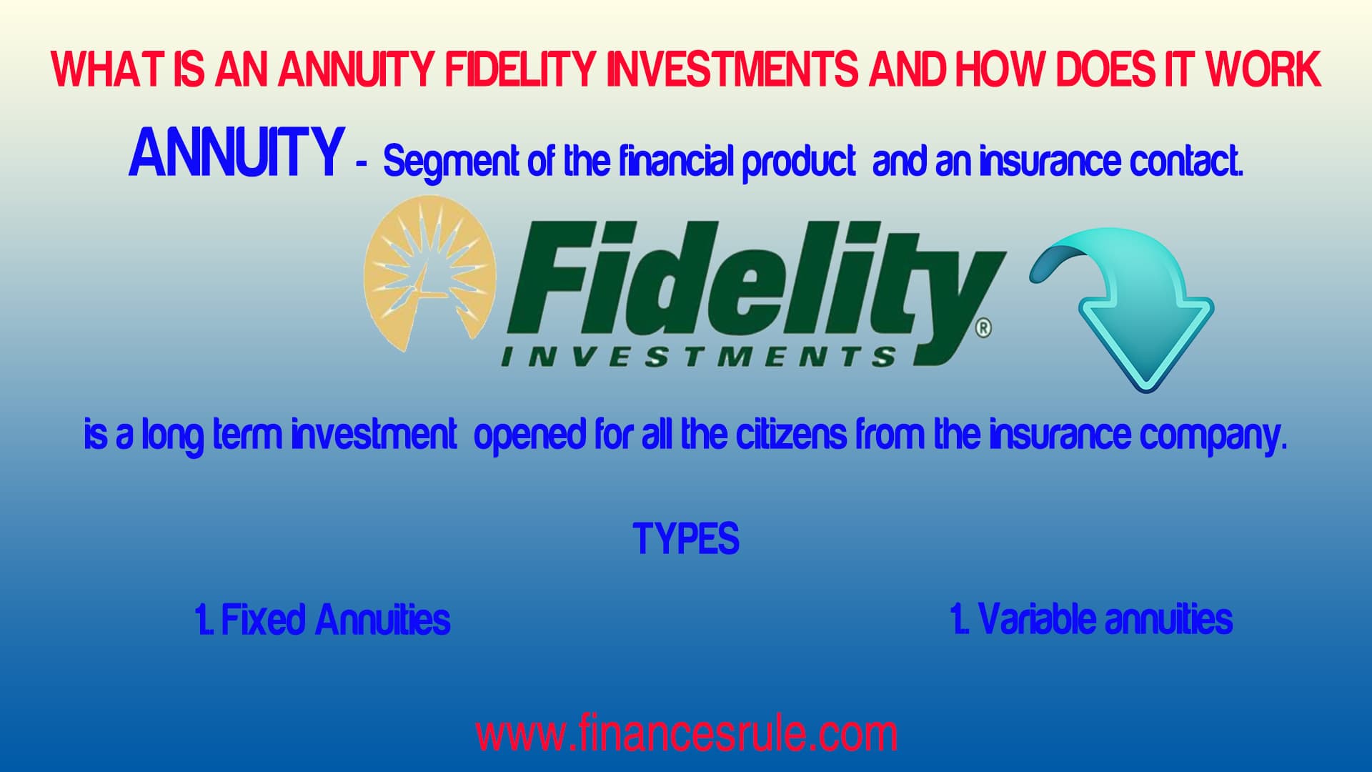 What Is An Annuity - Fidelity Investments And How Does It Work?