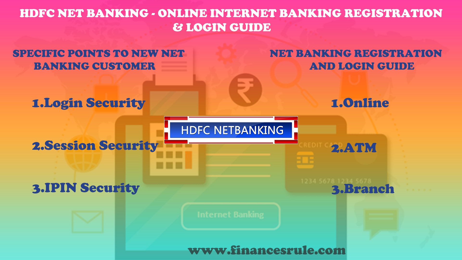 HDFC Net Banking Online Internet Banking Registration Login Guide