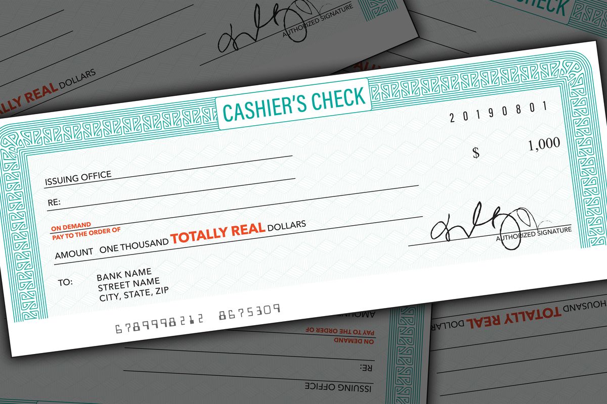 How does the cashier's cheque work?