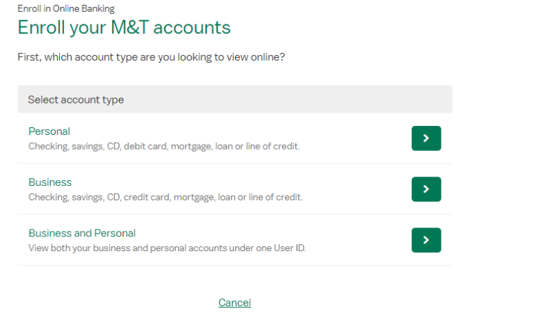 m and t bank online login