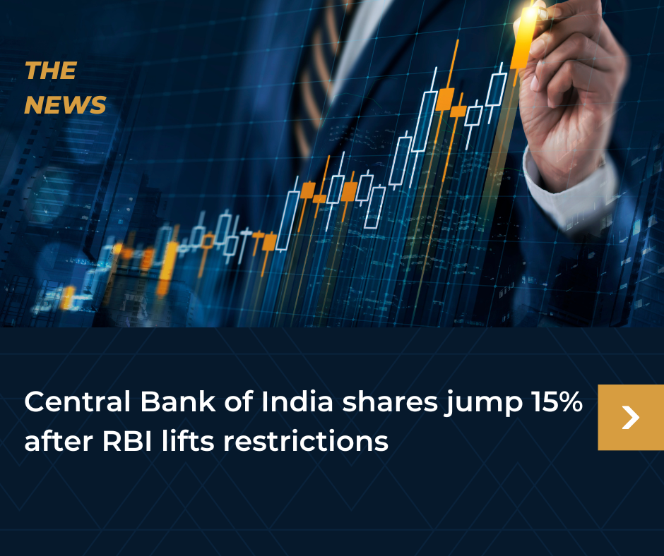 Central Bank Of India Shares Jump 15 After Rbi Lifts Restrictions Finances Rule 2685